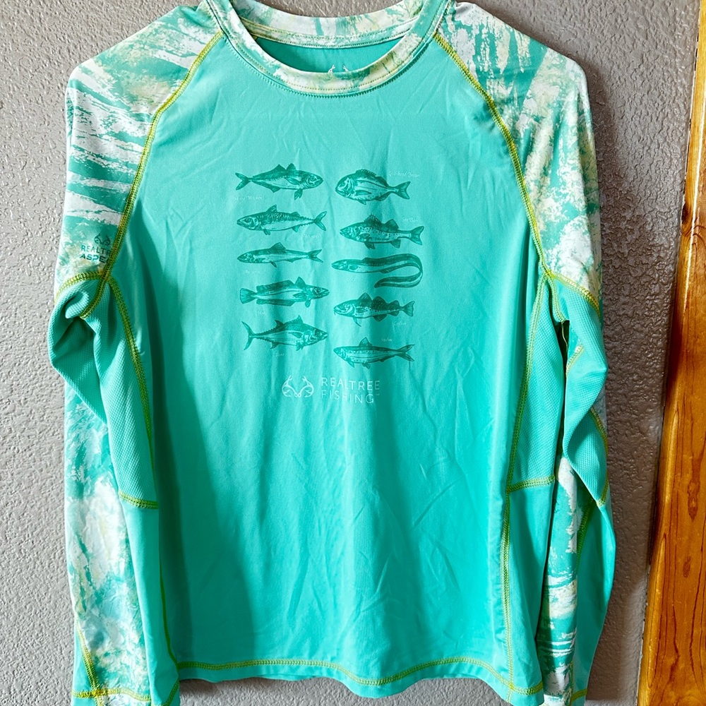 Teal Long Sleeve Graphic Shirt
